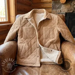 Ribfluweel QUILT taupe