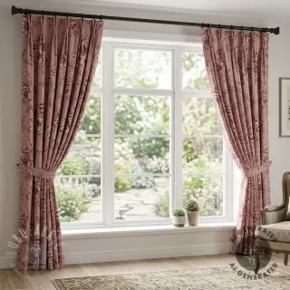 Decoratiestof Linenlook Elegant rose bloom wine