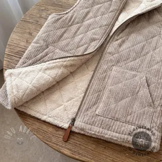 Ribfluweel QUILT champagne