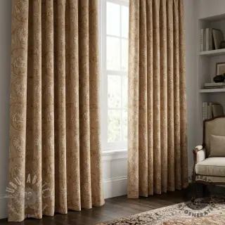 Decoratiestof Linenlook Bloomy art craft yellow