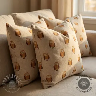 Decoratiestof Linenlook Night owl nap