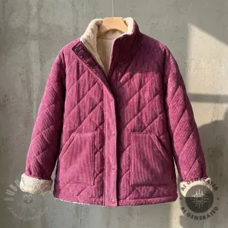 Ribfluweel QUILT wine
