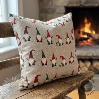 Decoratiestof Linenlook Jolly tomte