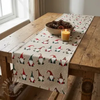 Decoratiestof Linenlook Jolly tomte