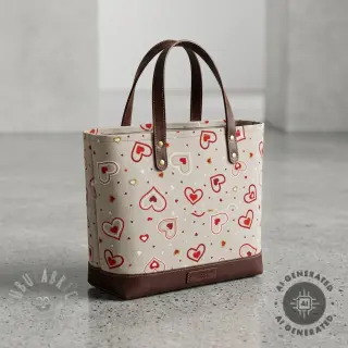Decoratiestof Linenlook Sweet heart joy