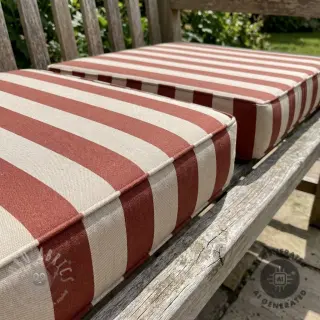 Decoratiestof Linenlook Joyful basic stripe terra