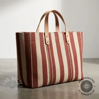 Decoratiestof Linenlook Joyful basic stripe terra