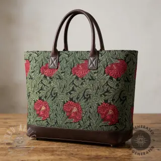 Decoratiestof GOBELIN premium Poppy art craft black