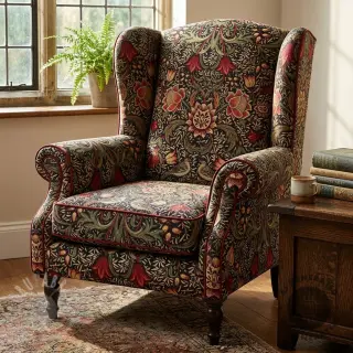 Decoratiestof GOBELIN premium Ornate art craft black