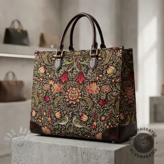 Decoratiestof GOBELIN premium Ornate art craft black