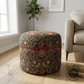 Decoratiestof GOBELIN premium Ornate art craft black