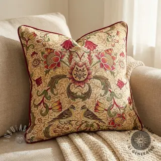 Decoratiestof GOBELIN premium Ornate art craft beige