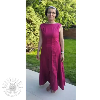 Voorgewassen linnen cerise