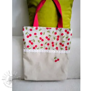 Decoratiestof Linenlook premium Cherry Happy Joy