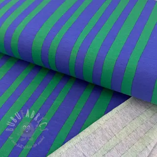 Sweaterstof Stripes by JENNIFER BOURON blue green ORGANIC