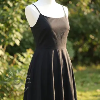Katoenen popeline Regular black