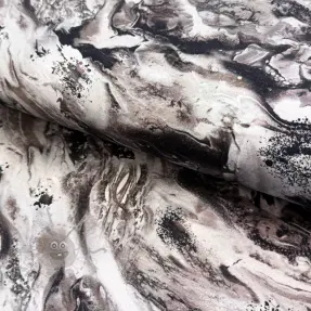 Tricot Marble anthracite digital print