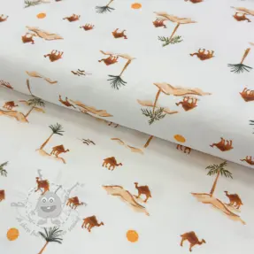 Tricot Safari off white design B digital print