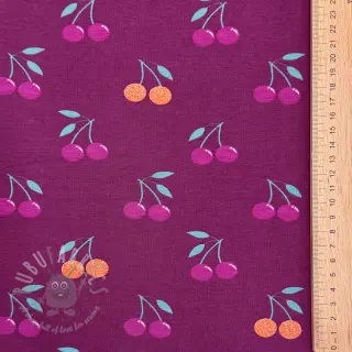 Tricot GLITTER Cherries berry