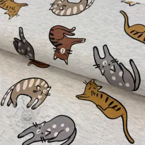 Úplet Lazy cats ecru melange