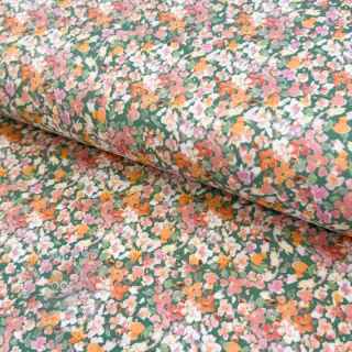 Tricot Tossed small flowers sage digital print