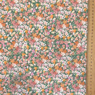 Tricot Tossed small flowers sage digital print
