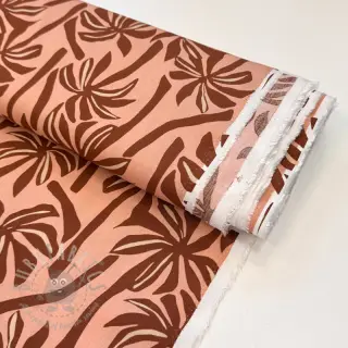 Viscose RADIANCE Palmtrees peach