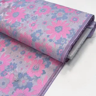 Stof voor kostuum JACQUARD Flowers light lilac