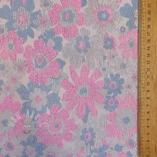 Stof voor kostuum JACQUARD Flowers light lilac