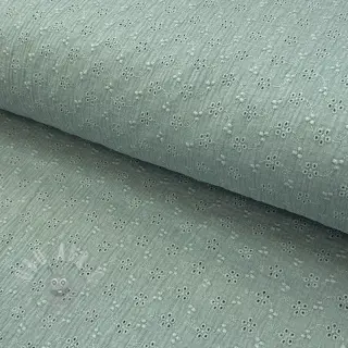 Dubbelgaas/mousseline Embroidery 2 green