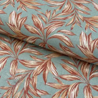 Linnen met viscose WASHED Leaves old green
