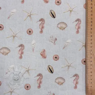 Decoratiestof Shells linen ecru digital print