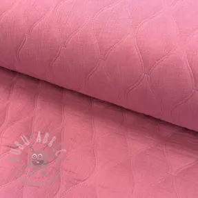 Dubbelgaas/mousseline QUILT Wave mauve