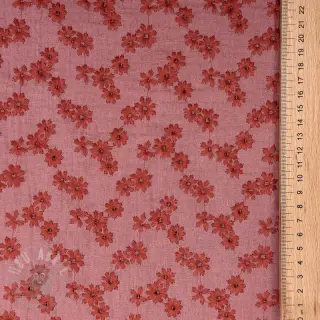 Dubbelgaas/mousseline EMBROIDERY Tossed flowers blush