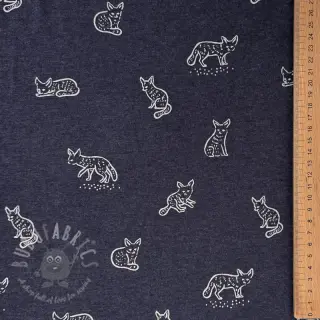 Tricot Hidden foxie indigo melange