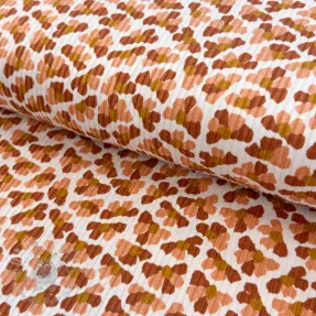 Ribfluweel WASHED Flower white