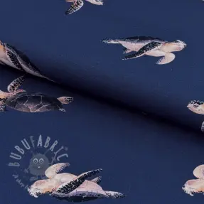 Tricot Turtle midnight blue digital print