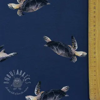 Tricot Turtle midnight blue digital print