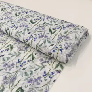 Viscose DOBBY Flowers white digital print