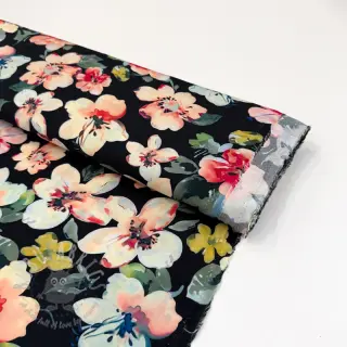 Viscose RADIANCE Manuela black digital print