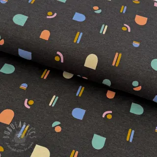 Tricot Abstract anthracite melange