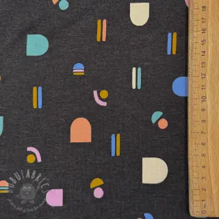 Tricot Abstract anthracite melange