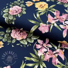 Gala- en damesstoffen SOFT SKIN navy