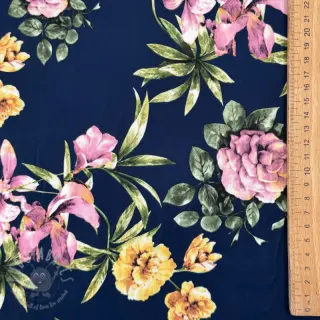 Gala- en damesstoffen SOFT SKIN navy