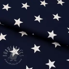 Katoenen stof Stars navy
