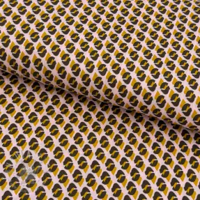 Katoenen stof Graphic dots light rose