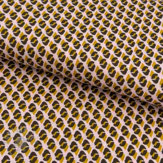 Katoenen stof Graphic dots light rose