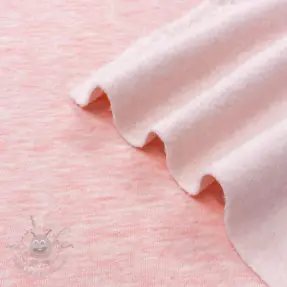 Geruwde sweaterstof JOGGING rose melange