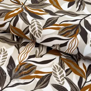 Decoratiestof Leaves taupe