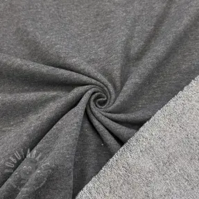 Geruwde sweaterstof grey melange